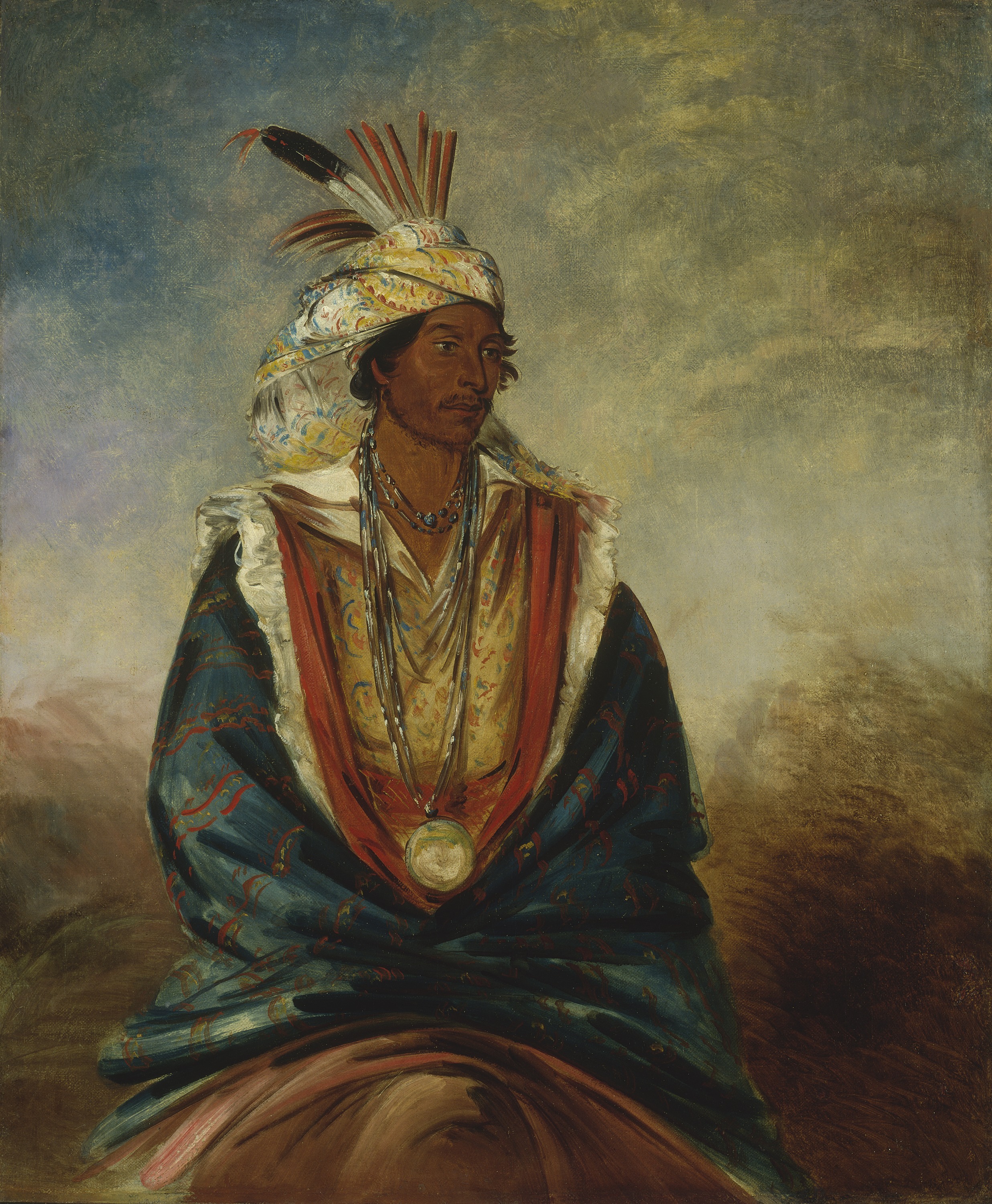 George Catlin, Tel-maz-há-za, a Warrior of Distinction