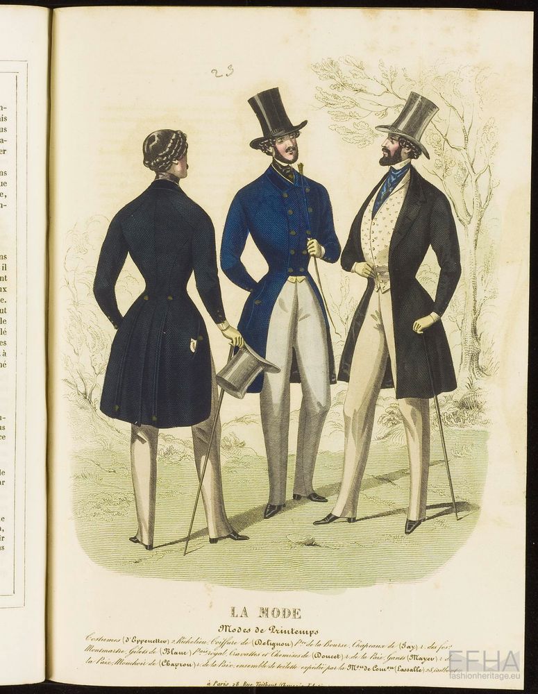 Unknown artist, Modeprent (in kleur) uit 'La mode : album des salons' 1842-01-06