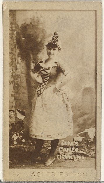 W. Duke, Sons & Co., Card Number 87, Agnes Folsom, from the Actors and Actresses series (N145-4) issued by Duke Sons & Co. to promote Cameo Cigarettes