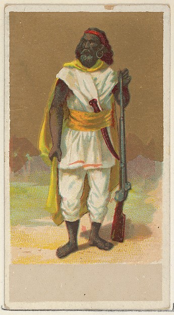 Allen & Ginter, Abyssinia, from the Natives in Costume series (N16), Teofani Issue, for Allen & Ginter Cigarettes Brands