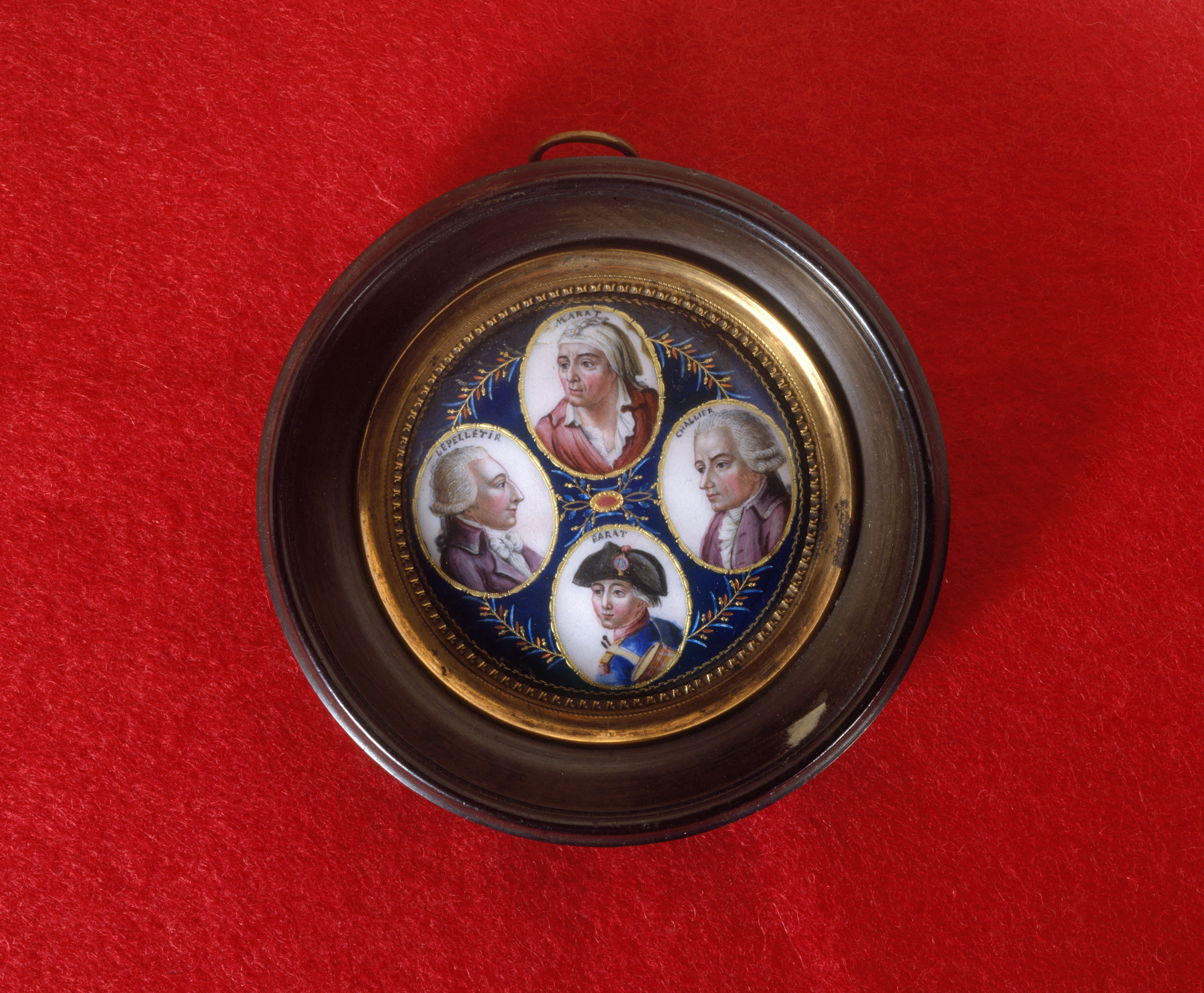 Anonyme, Médaillon avec les portraits de Marat, Le Peletier de Saint Fargeau, Chalier et Bara