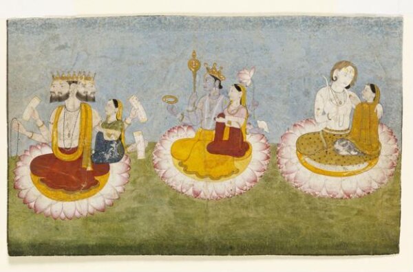 Unknown, Brahma, Vishnu and Shiva