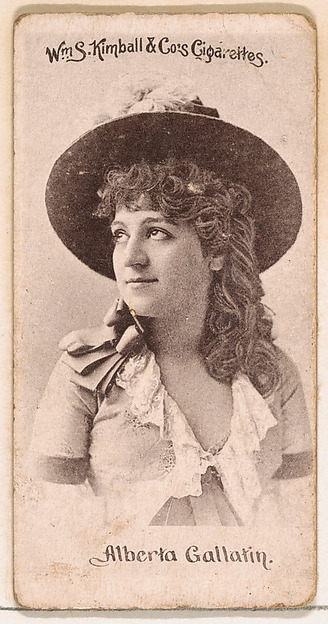 William S. Kimball & Company, Alberta Gallatin, from the Actresses series (N190) issued by Wm. S. Kimball & Co.