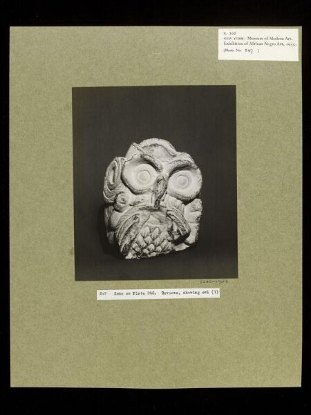 Walker Evans, Plaster Cast of Terra Cotta Sculpture.  Yoruba.