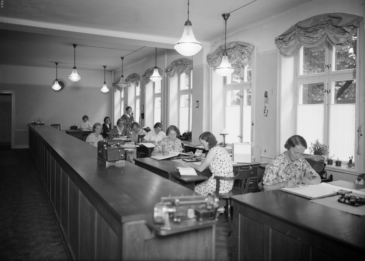 Paul Sandberg, Upsala Sparbank, Kungsbank, Uppsala, interior 1935