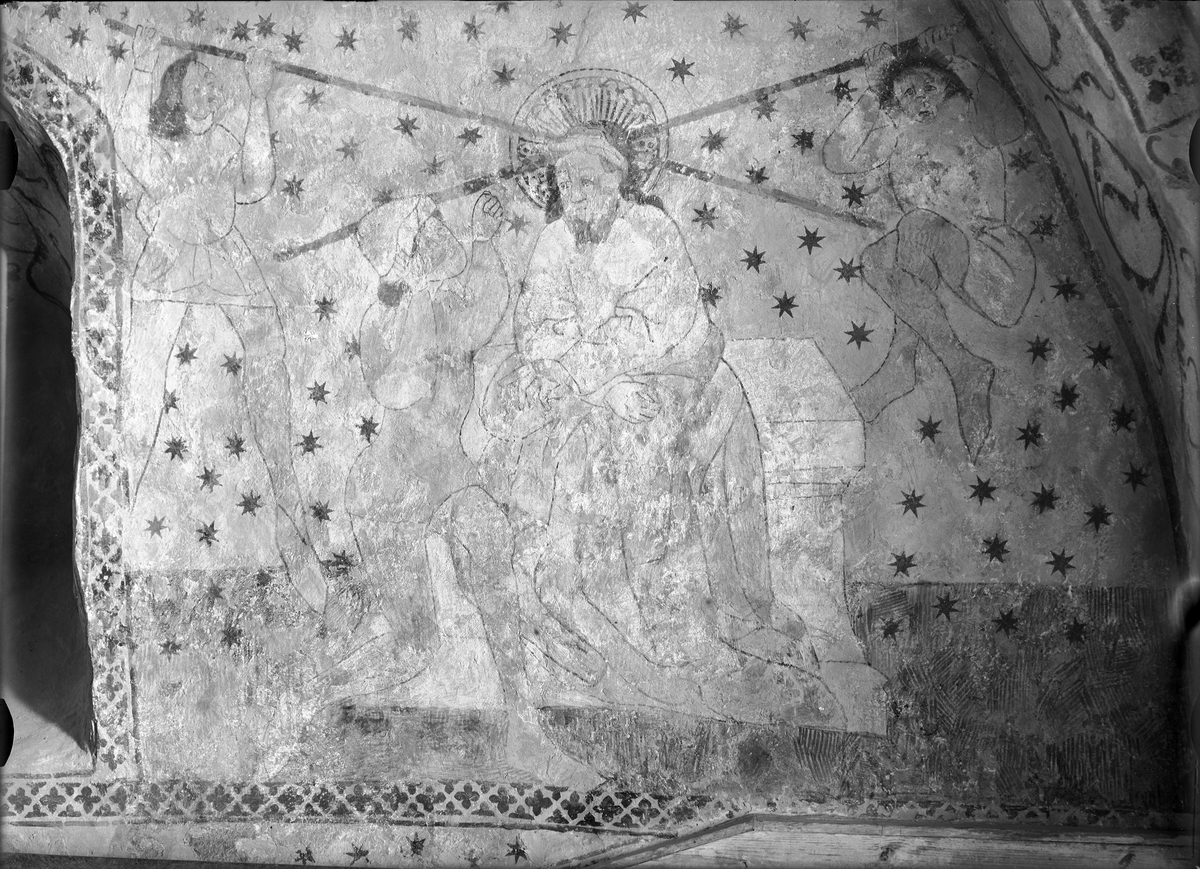 Paul Sandberg, Kalkmålning i kyrka, Uppland 1933