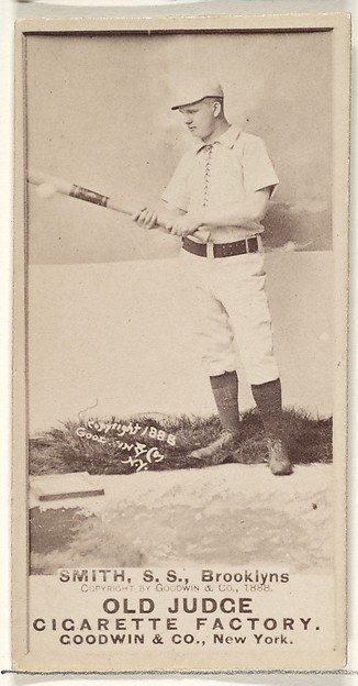 Goodwin & Company, Smith, Shortstop, Brooklyn Bridegrooms, from the Old Judge series (N172) for Old Judge Cigarettes