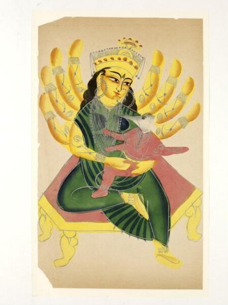 Unknown, Durga and Ganesha