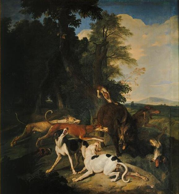 Alexandre-François Desportes, Sanglier faisant tête aux chiens
