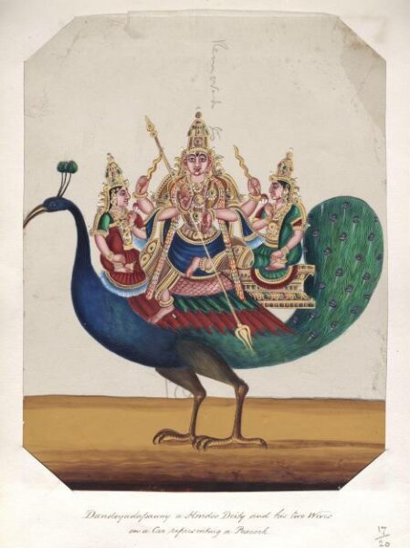 Unknown, One of twenty mica paintings depicting Hindu deities and festival processions with decorated cars.