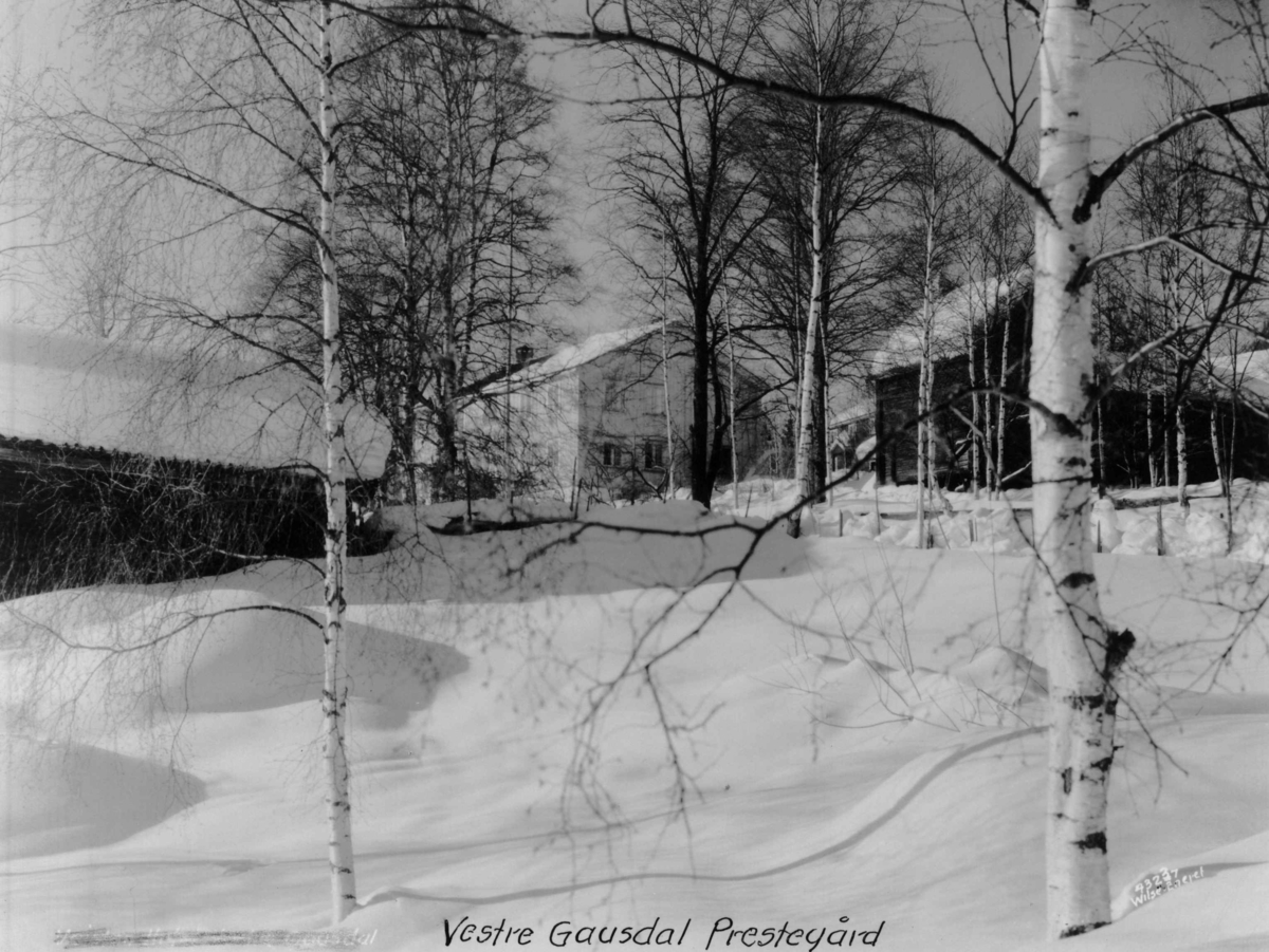 Anders Beer Wilse, V.Gaustdal Prestegård Vinter Sno