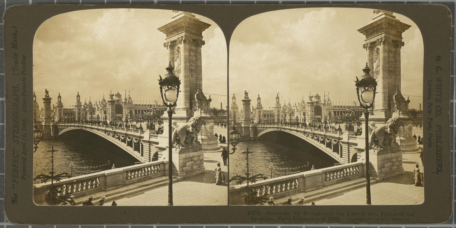 Desconegut, Alexander III Bridge and the Liberal Arts Palace of the Invalides, Paris Exposition of 1900 White, H.C. & Co., The "Perfec" Stereograph
