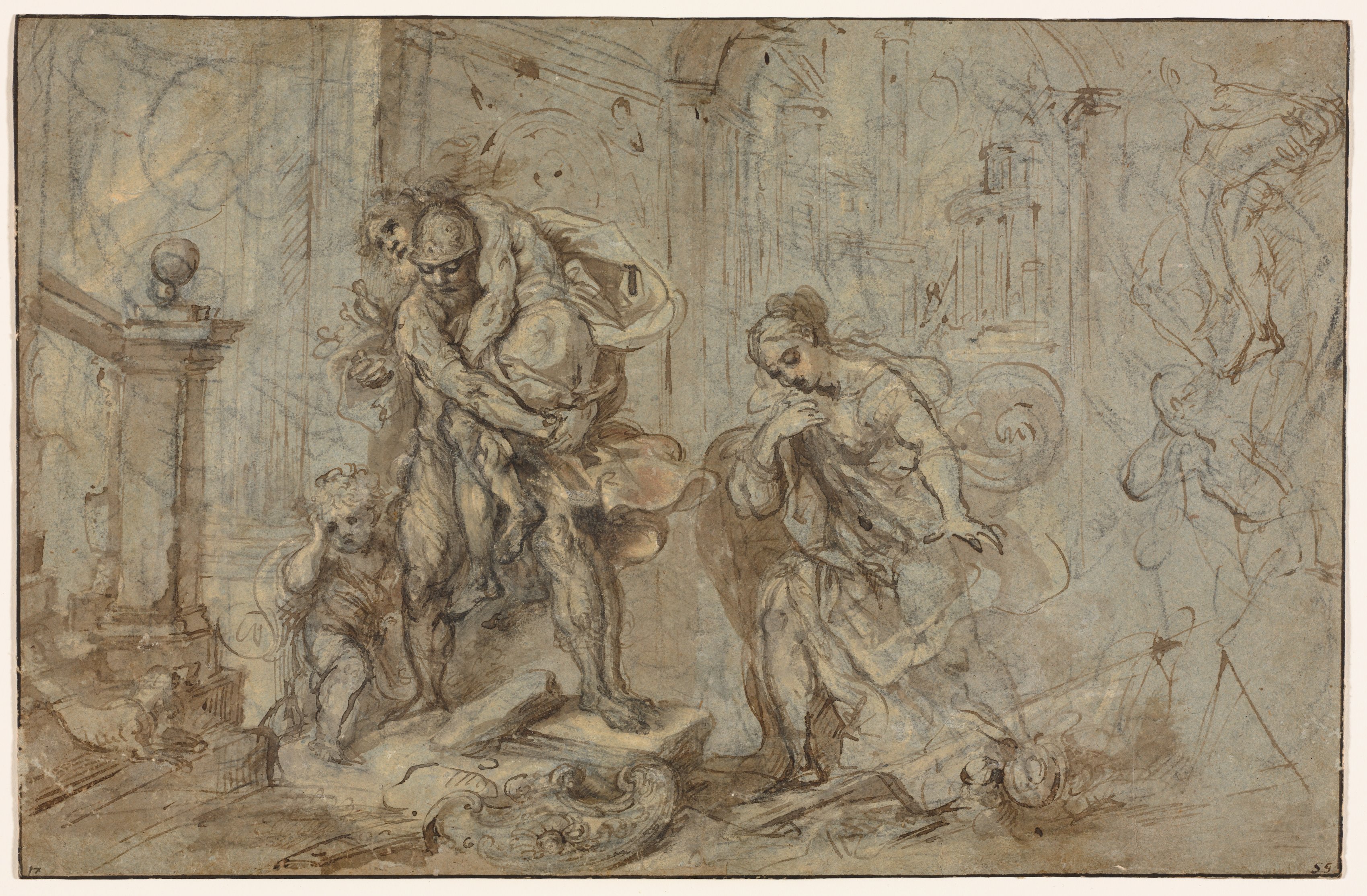 Federico Barocci, Aeneas Saving Anchises at the Fall of Troy