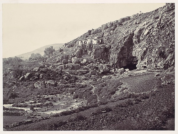 Francis Frith, Principal Source of the Jordan, Flowing From a Cave Near Banias, Near the Site of the Northern City of Dan, the Frontier Town of Israel