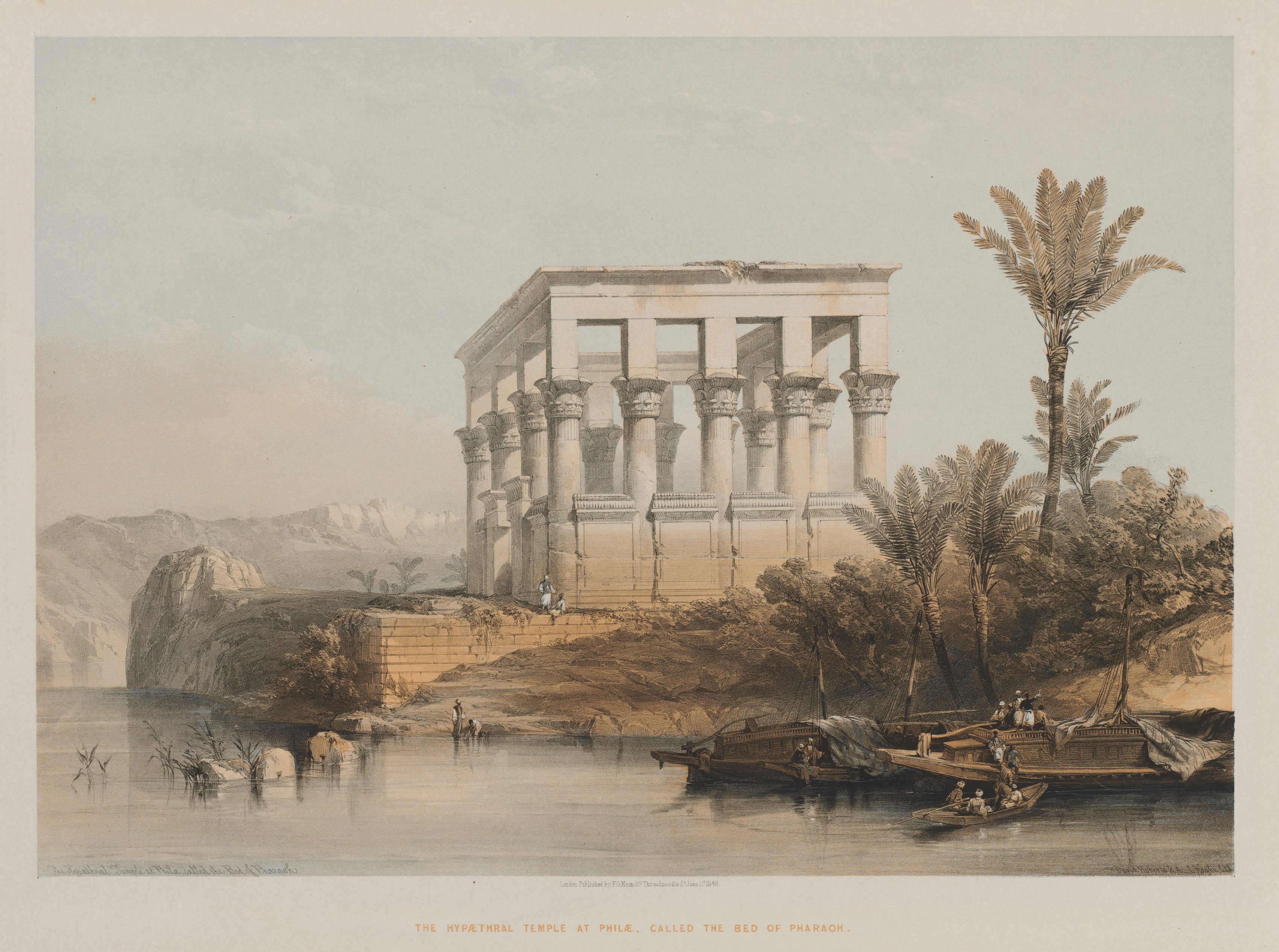 Louis Haghe, Egypt and Nubia, Volume II: The Hypaethral Temple at Philae, called the Bed of Pharaoh