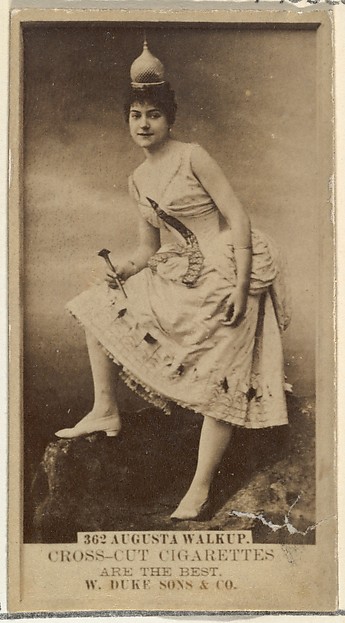 W. Duke, Sons & Co., Card Number 362, Augusta Walkup, from the Actors and Actresses series (N145-3) issued by Duke Sons & Co. to promote Cross Cut Cigarettes