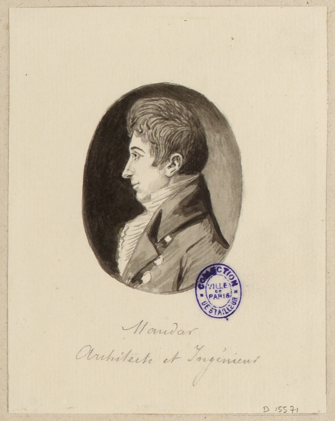 Anonyme, Portrait de l'architecte et ingénieur Mandar