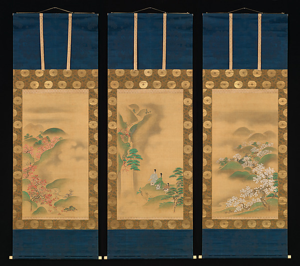 Kano Tsunenobu, Nunobiki Waterfall, Mount Yoshino, and Tatsuta River
