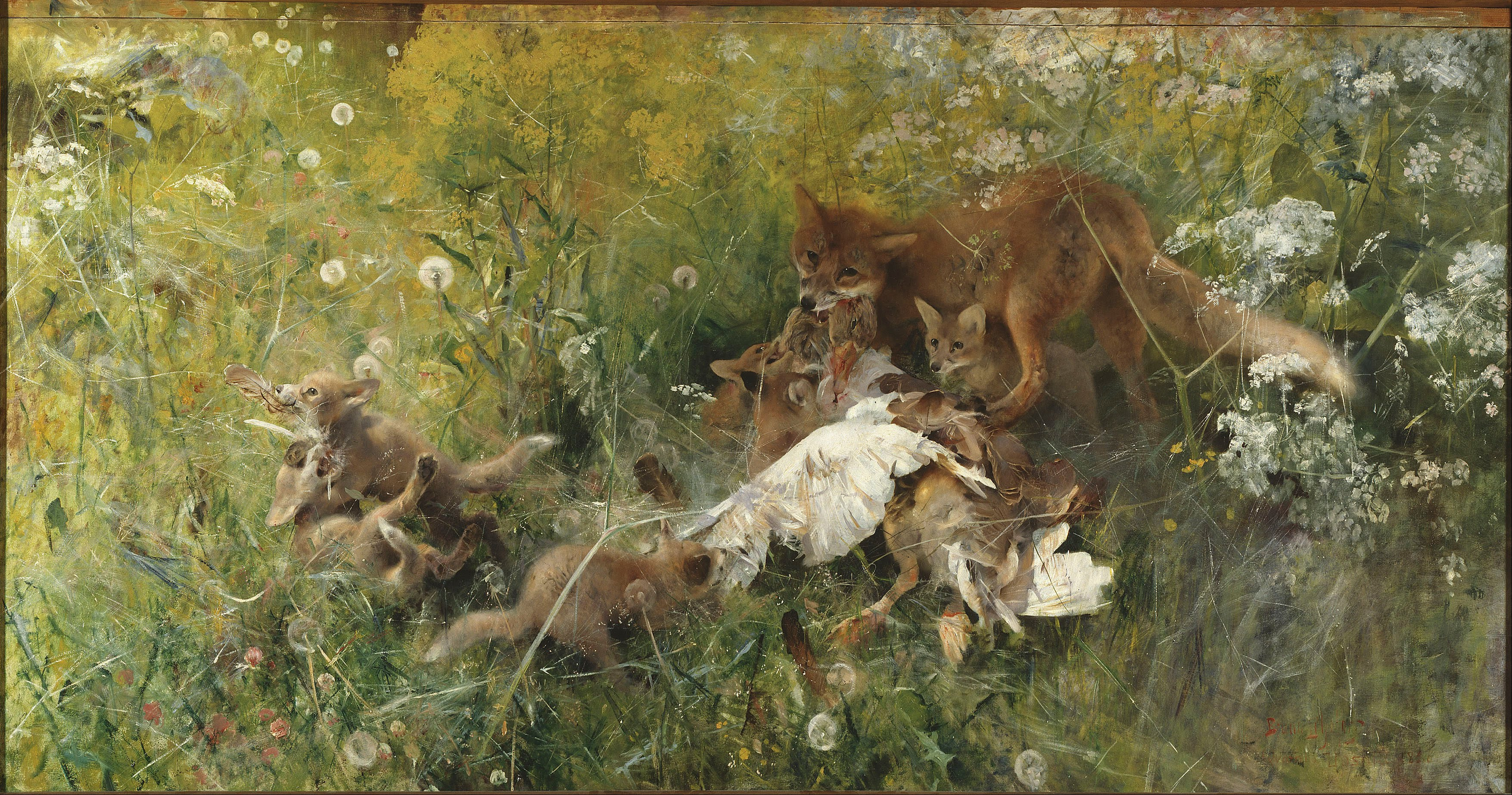 Bruno Liljefors, A Fox Family