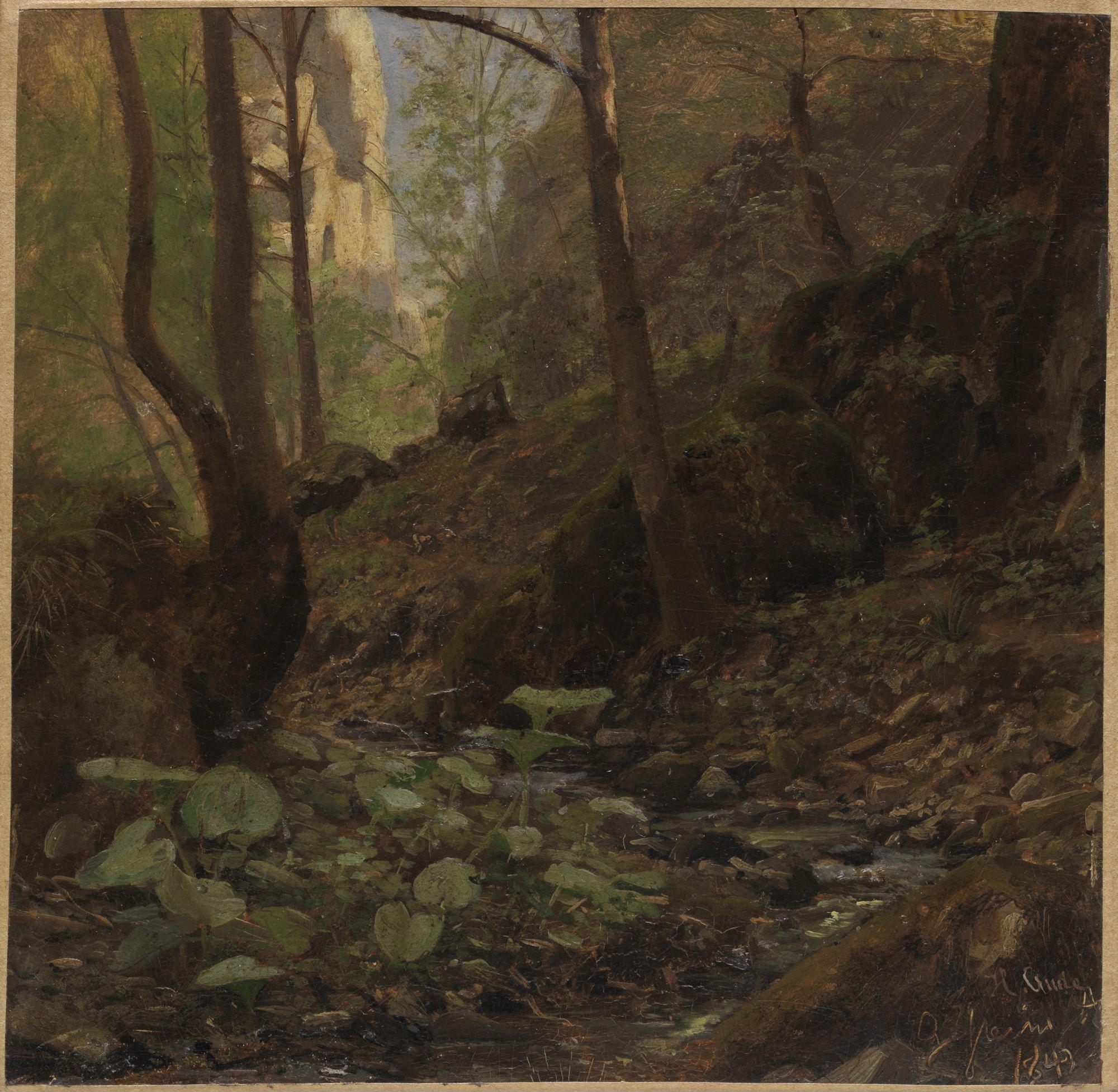 Hans Gude, Forest Study