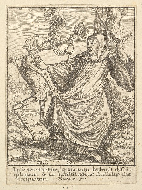 Wenceslaus Hollar, Abbot, from "Dance of Death"