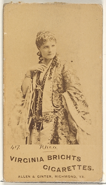 Allen & Ginter, Card 417, Rhea, from the Actors and Actresses series (N45, Type 1) for Virginia Brights Cigarettes