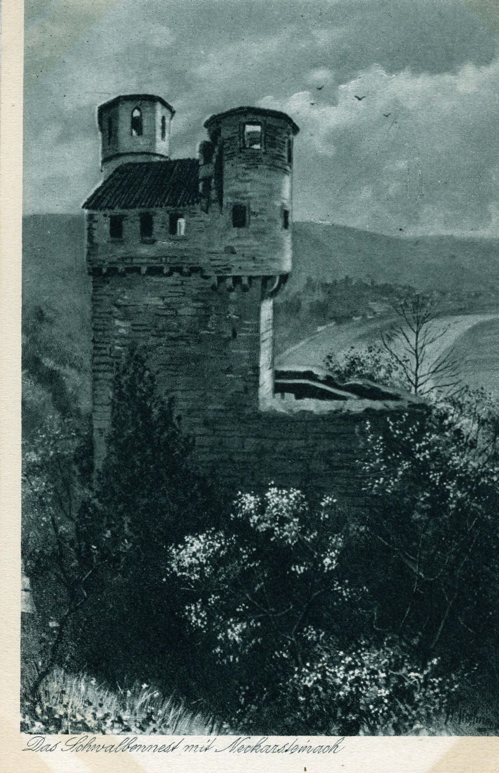 Heinrich Hoffmann (Kunstmaler), Postkarte Neckarsteinach