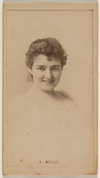 Kinney Brothers Tobacco Company, Agnes Miller, from the Actresses series (N245) issued by Kinney Brothers to promote Sweet Caporal Cigarettes