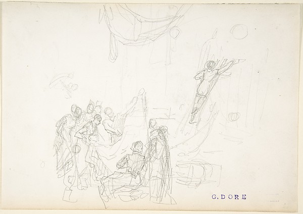 Gustave Doré, Sketch of a Draper's or Upholsterer's Shop
