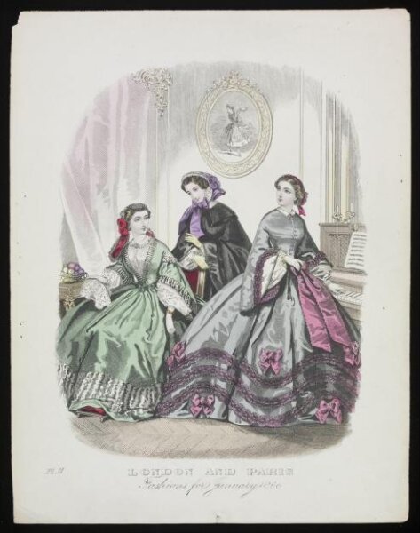 Unknown, London and Paris Fashions for January 1860