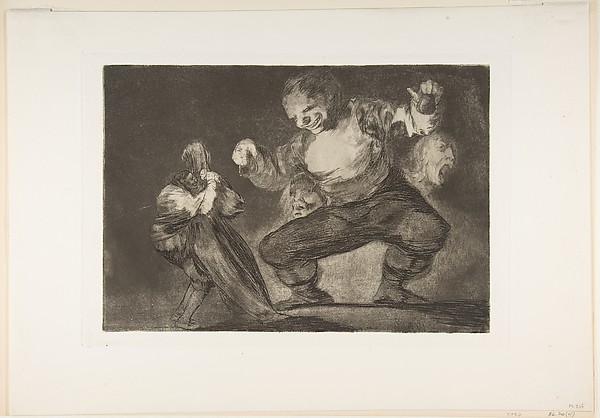 Goya (Francisco de Goya y Lucientes), 'Dancing Giant' from the 'Disparates' (Follies / Irrationalities)