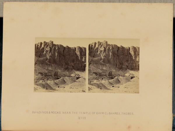 Francis Frith, Buildings and Rocks near the Temple of Dayr-El-Bahree, Thebes