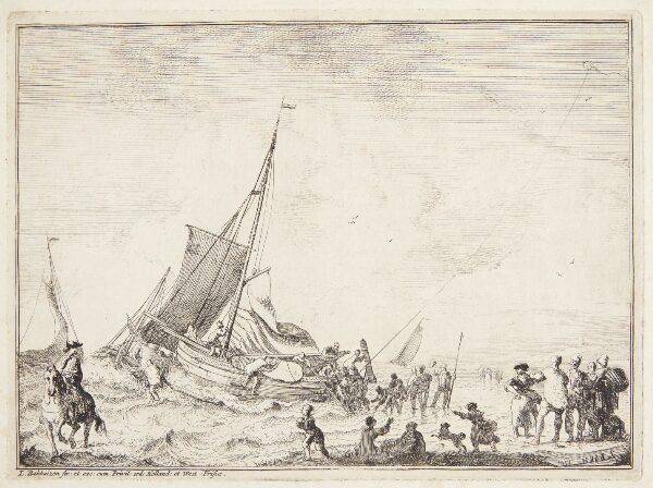 Ludolf Bakhuizen, Sejlbåd, der står ud fra en hollandsk strand