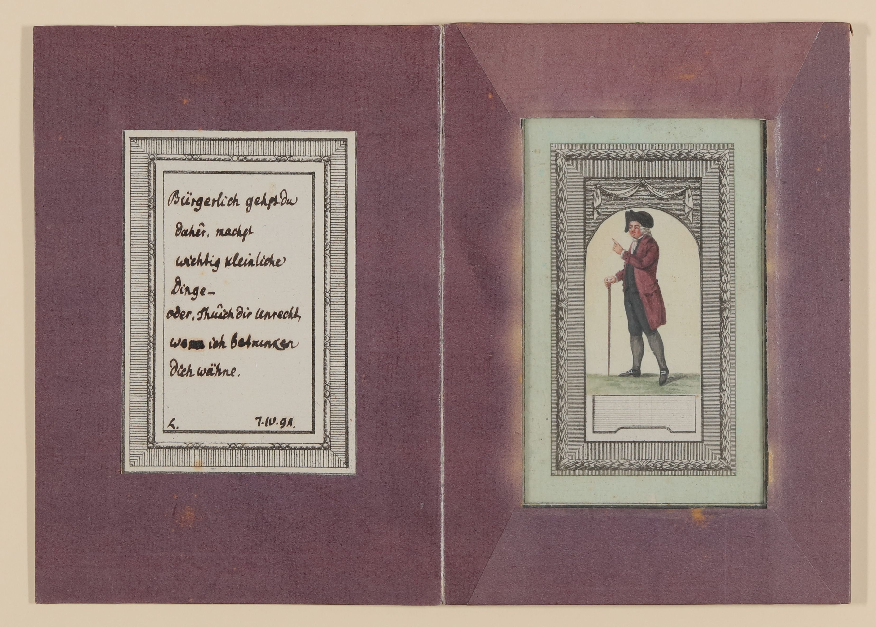 Daniel Nikolaus Chodowiecki, Ein Herr u. Bürger [Teil der Kassette "CHODOWIECKI, MANNSPERSONEN, Bd. 4"]