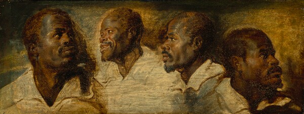 Peter Paul Rubens, Four Studies of a Male Head