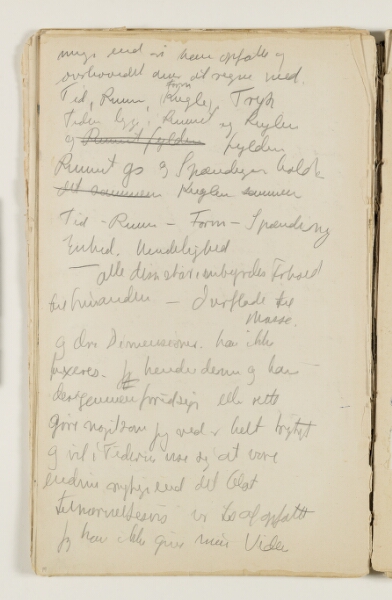 J.A. Jerichau (II), Notater, om skaberevnen, Raphael og renæssancen - "det er den Kilde vi skal øse af"; om himmellegemers konstellationer, "Harmonier", "Ligevægtsforhold"; om "Tid - Rum - Form - Spænding - Enhed. Uendelighed", der står i indbyrdes forhold til hinanden
