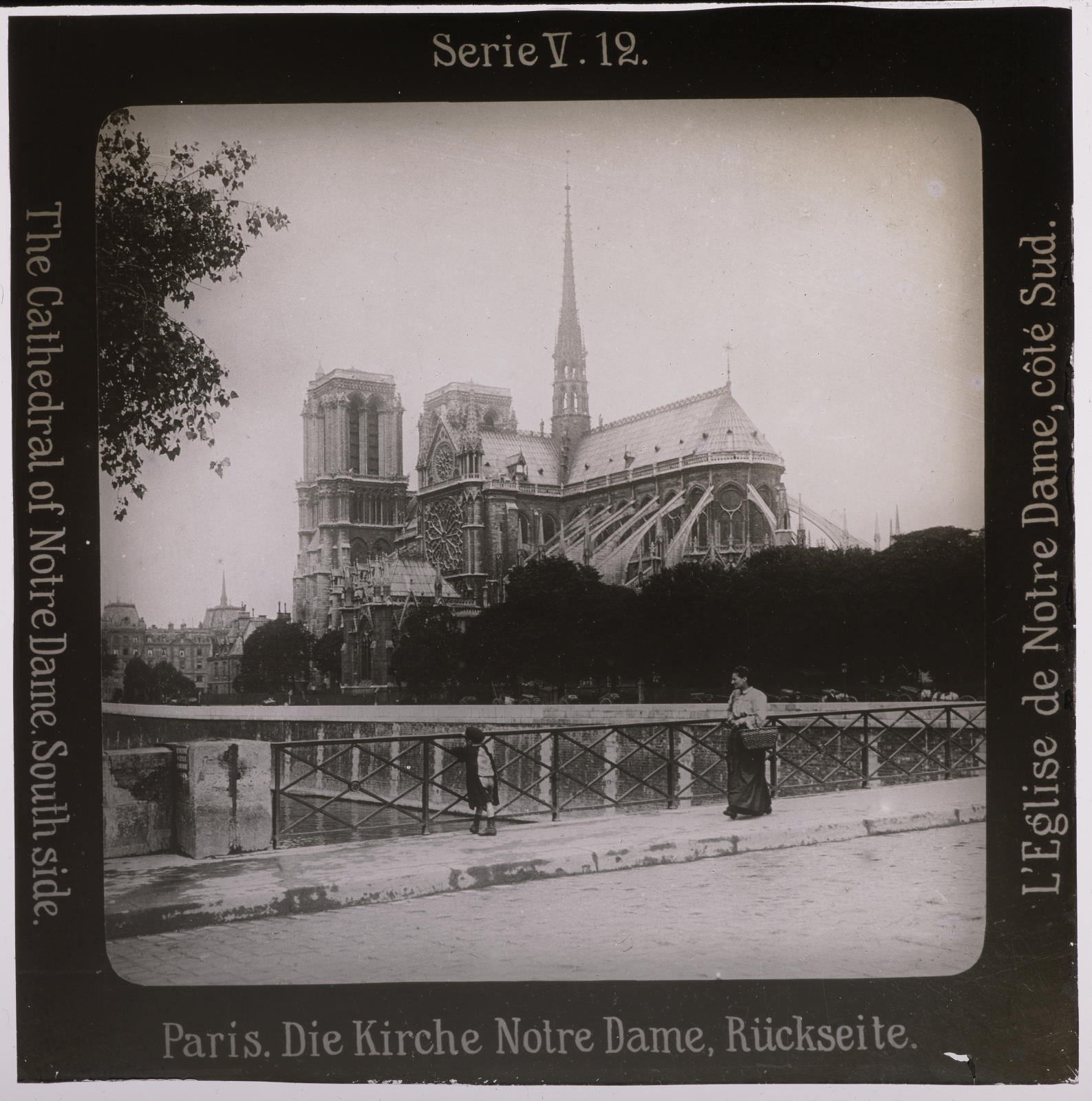 Desconegut, Paris. Die Kirche Notre Dame, Rückseite Projection für Alle