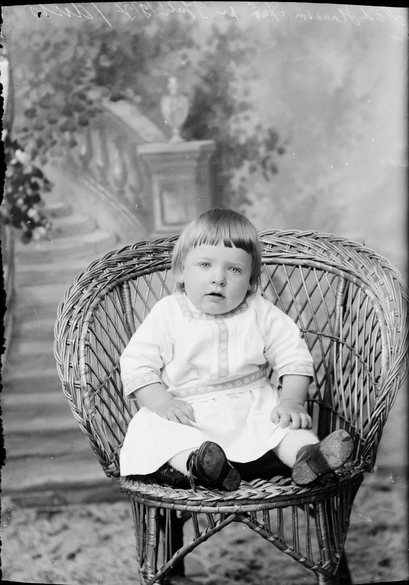 Skötsner-Edhlund, Ateljéporträtt - barn till Axel Hansson från Ånö, Hökhuvuds socken, Uppland 1919