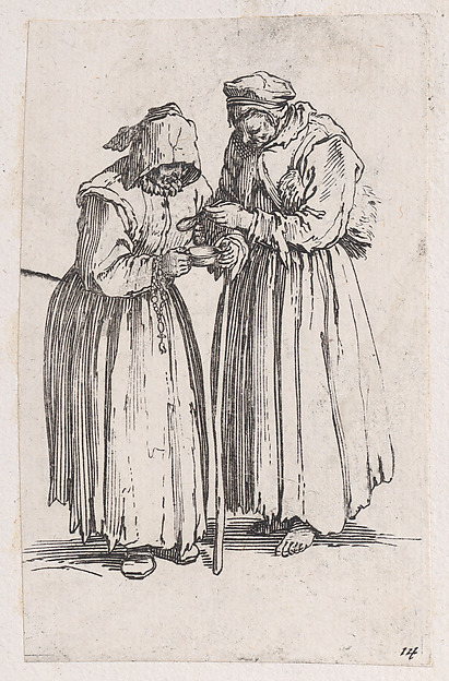 Anonymous, Reverse Copy of Les Deux Mendiantes (The Two Female Beggars), from Les Gueux suite appelée aussi Les Mendiants, Les Baroni, ou Les Barons (The Beggars, also called the Barons)