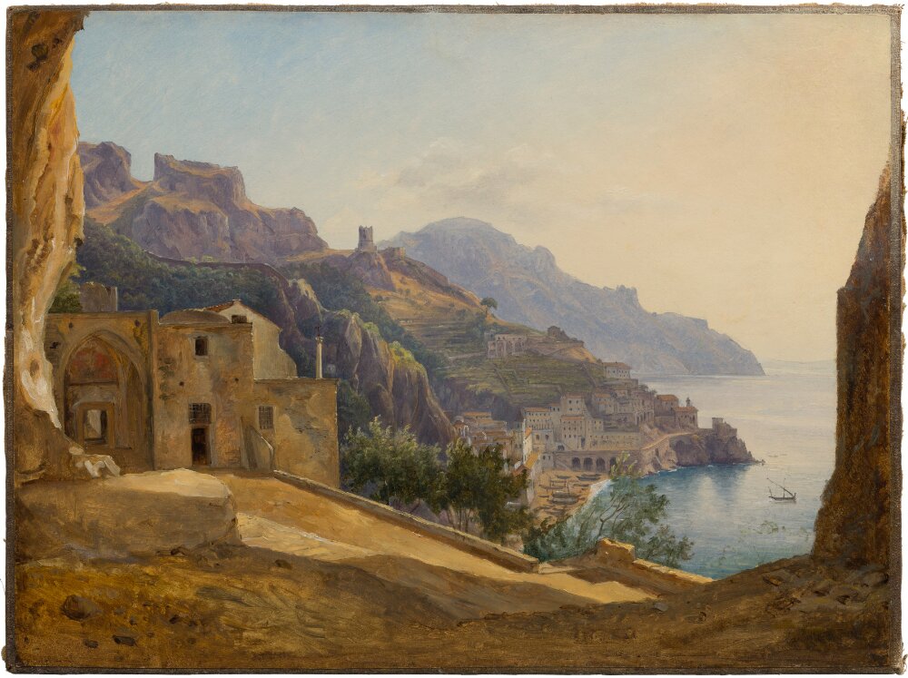 Carl Morgenstern, View towards Amalfi from Grotta dei Cappuccini
