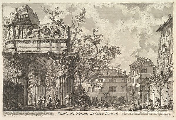 Giovanni Battista Piranesi, The Temple of Vespasian and Titus (Veduta del Tempio di Giove Tonante)