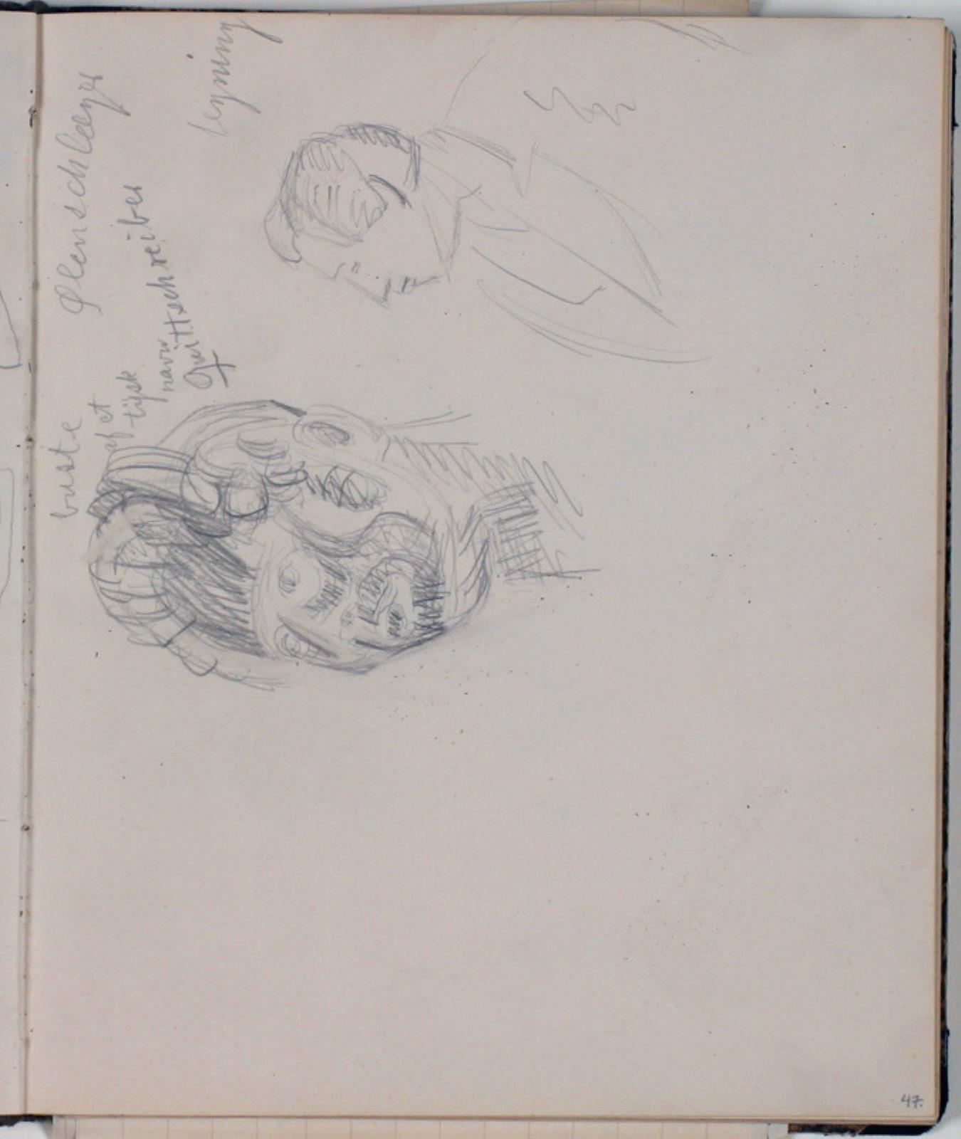Niels Larsen Stevns, Studie af Oehlenschlæger efter buste på Frederiksborg af A. Quittschreiber 1818. Studie af Oehlenschlæger i profil