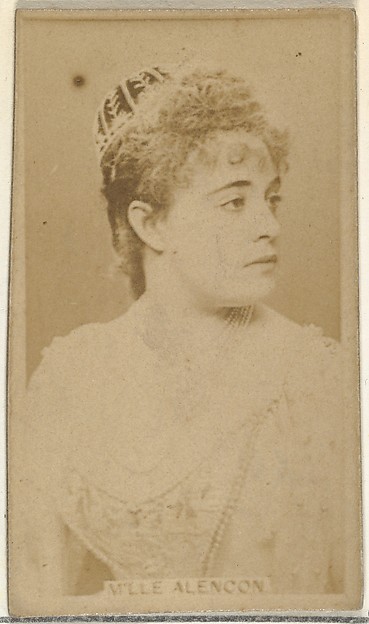 W. Duke, Sons & Co., M'lle Alencon, from the Actors and Actresses series (N145-8) issued by Duke Sons & Co. to promote Duke Cigarettes