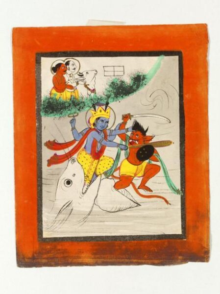 Unknown, Vishnu as Matsya, slaying Hayagrua