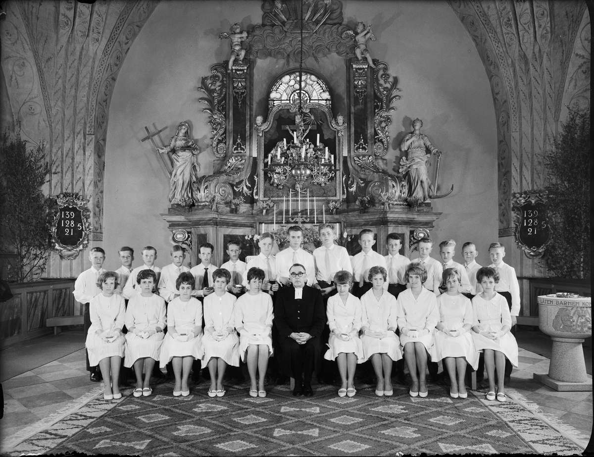 Skötsner-Edhlund, Konfirmander, Börstil parish, Uppland 1962