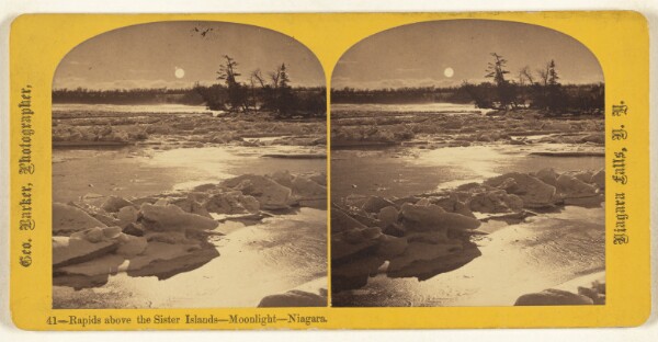 George Barker, Rapids above the Sister Islands - Moonlight - Niagara.