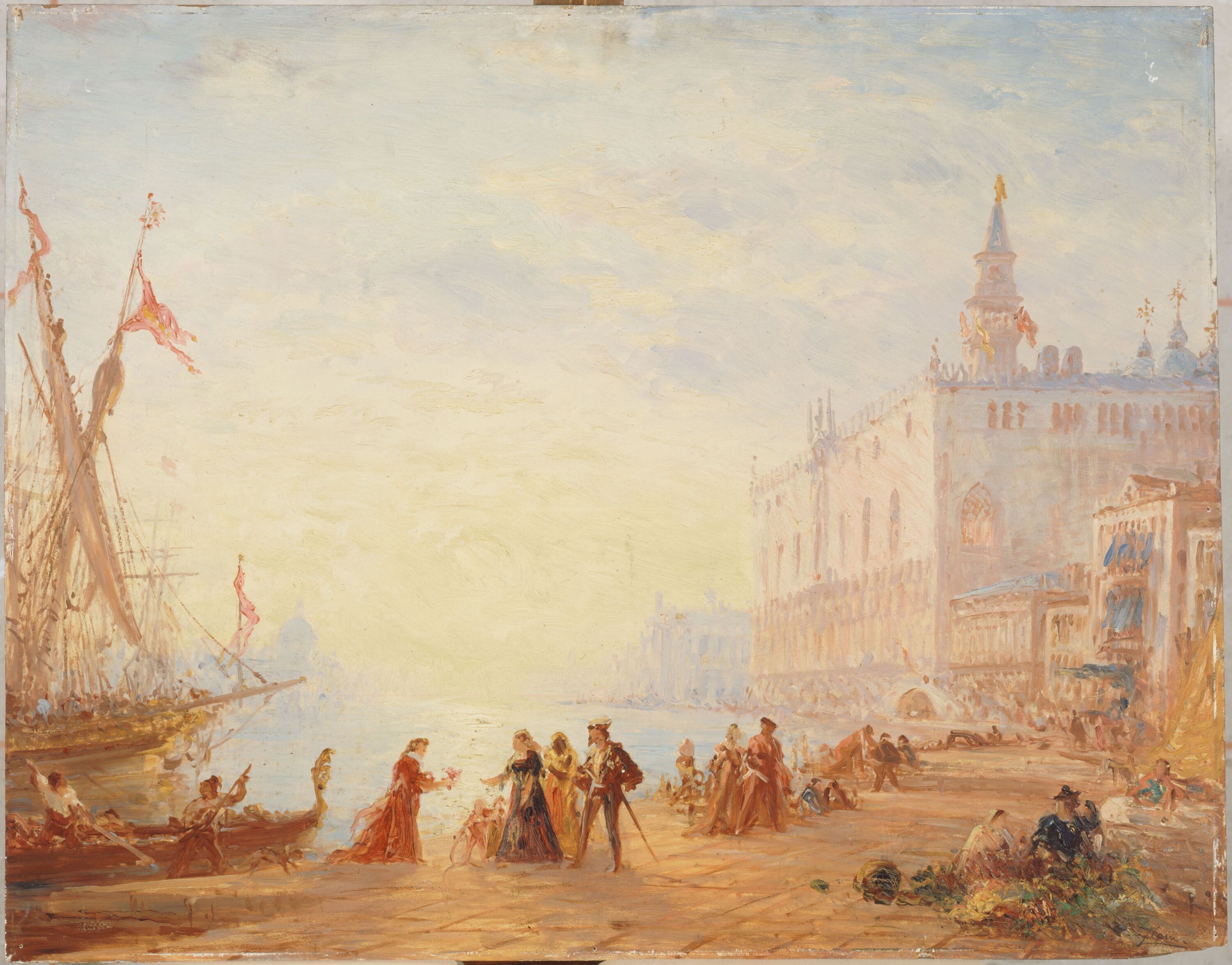Félix Ziem, Venise, quai des Esclavons