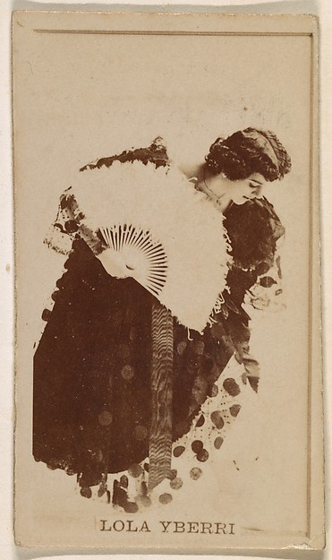 Kinney Brothers Tobacco Company, Lola Yberri, from the Actresses series (N245) issued by Kinney Brothers to promote Sweet Caporal Cigarettes