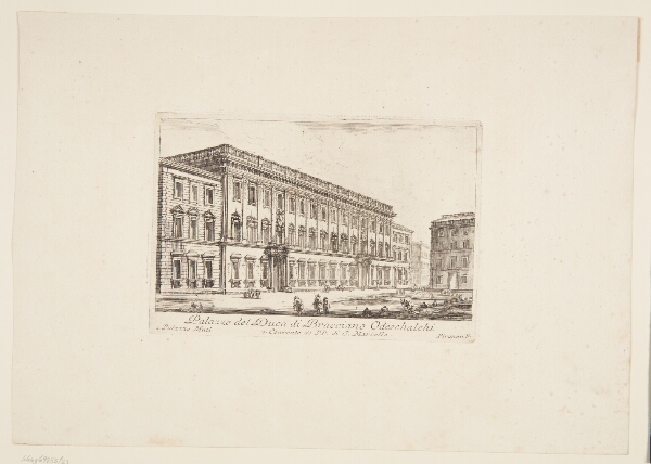 Giovanni Battista Piranesi, Greven af Bracciano Odeschalchi's palazzo. 1. Palazzo Muti. 2. S. Marcello-klosteret