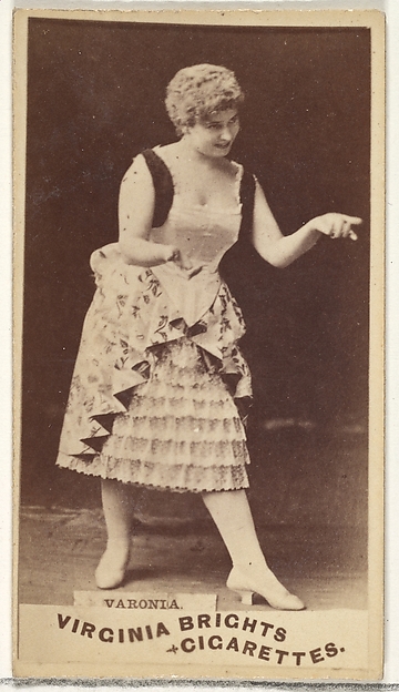 Allen & Ginter, Varonia, from the Actors and Actresses series (N45, Type 1) for Virginia Brights Cigarettes